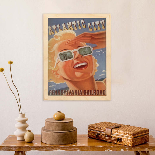 Poster vintage de Atlantic City. con imágenes vintage y de publicidad antigua.-Artwork-Nacnic-Nacnic Estudio SL