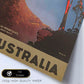 Poster vintage de Australia - Montañas azules. con imágenes vintage y de publicidad antigua.-Artwork-Nacnic-Nacnic Estudio SL