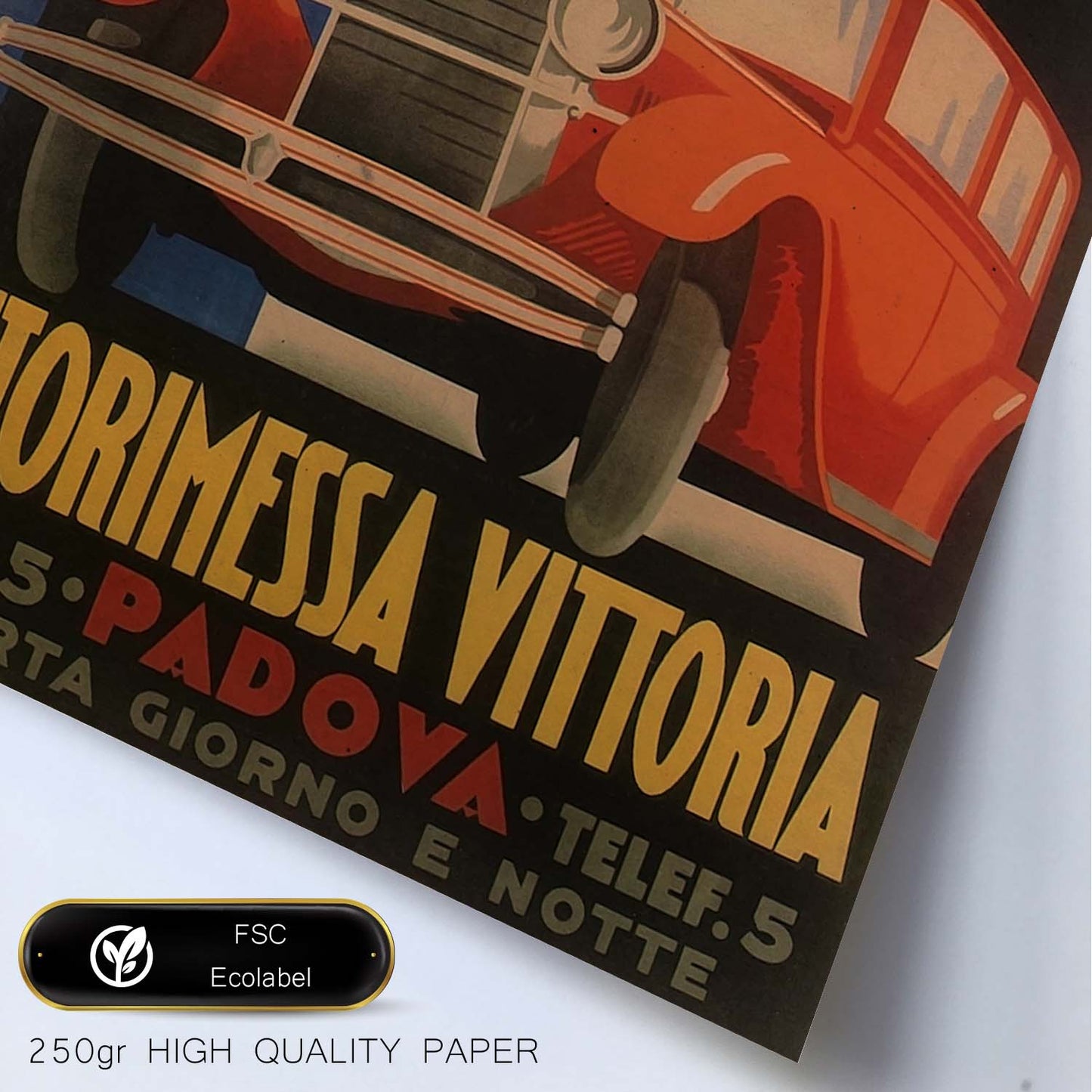 Poster vintage de Automoviles Vittoria. con imágenes vintage y de publicidad antigua.-Artwork-Nacnic-Nacnic Estudio SL