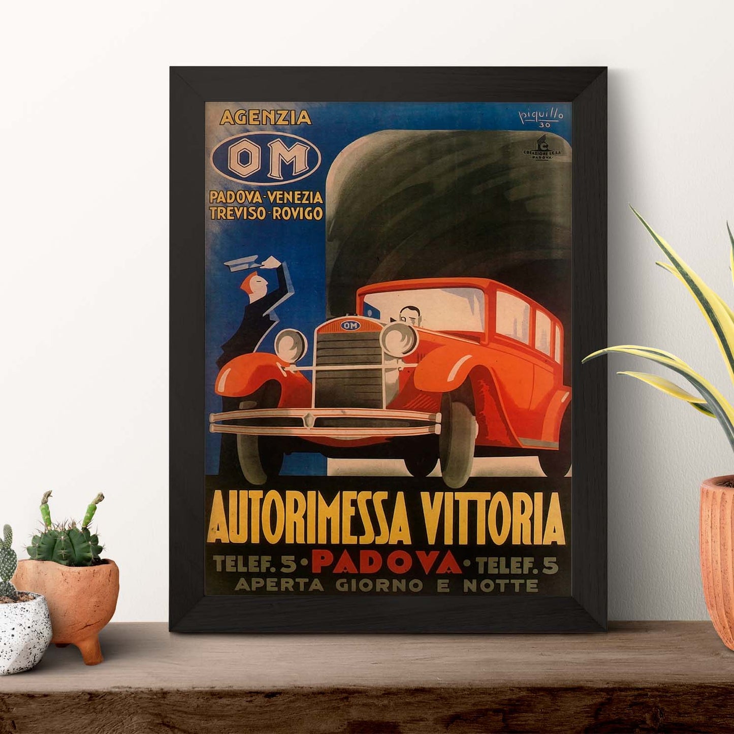 Poster vintage de Automoviles Vittoria. con imágenes vintage y de publicidad antigua.-Artwork-Nacnic-Nacnic Estudio SL
