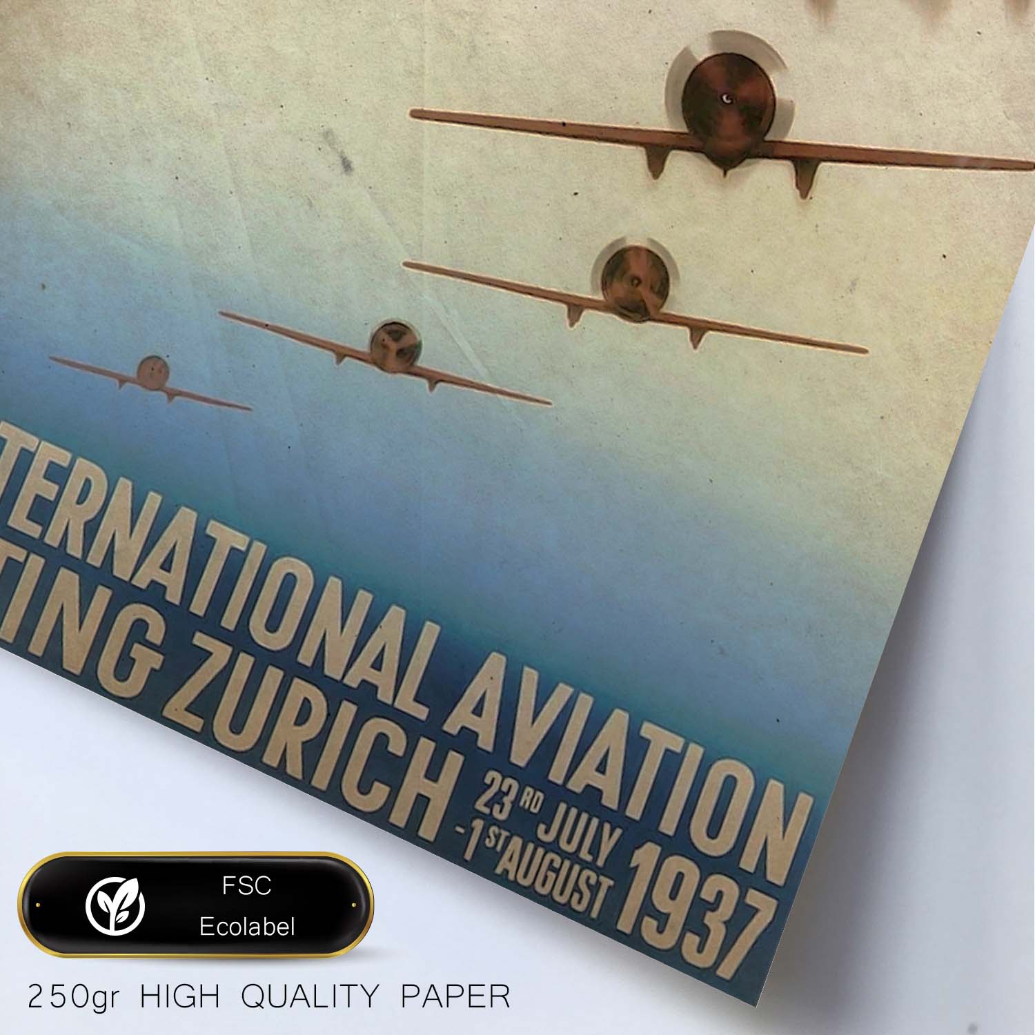 Poster vintage de Aviones de guerra. con imágenes vintage y de publicidad antigua.-Artwork-Nacnic-Nacnic Estudio SL