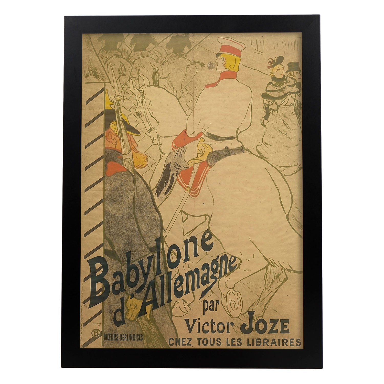 Poster vintage de Babilonia. con imágenes vintage y de publicidad antigua.-Artwork-Nacnic-A3-Marco Negro-Nacnic Estudio SL