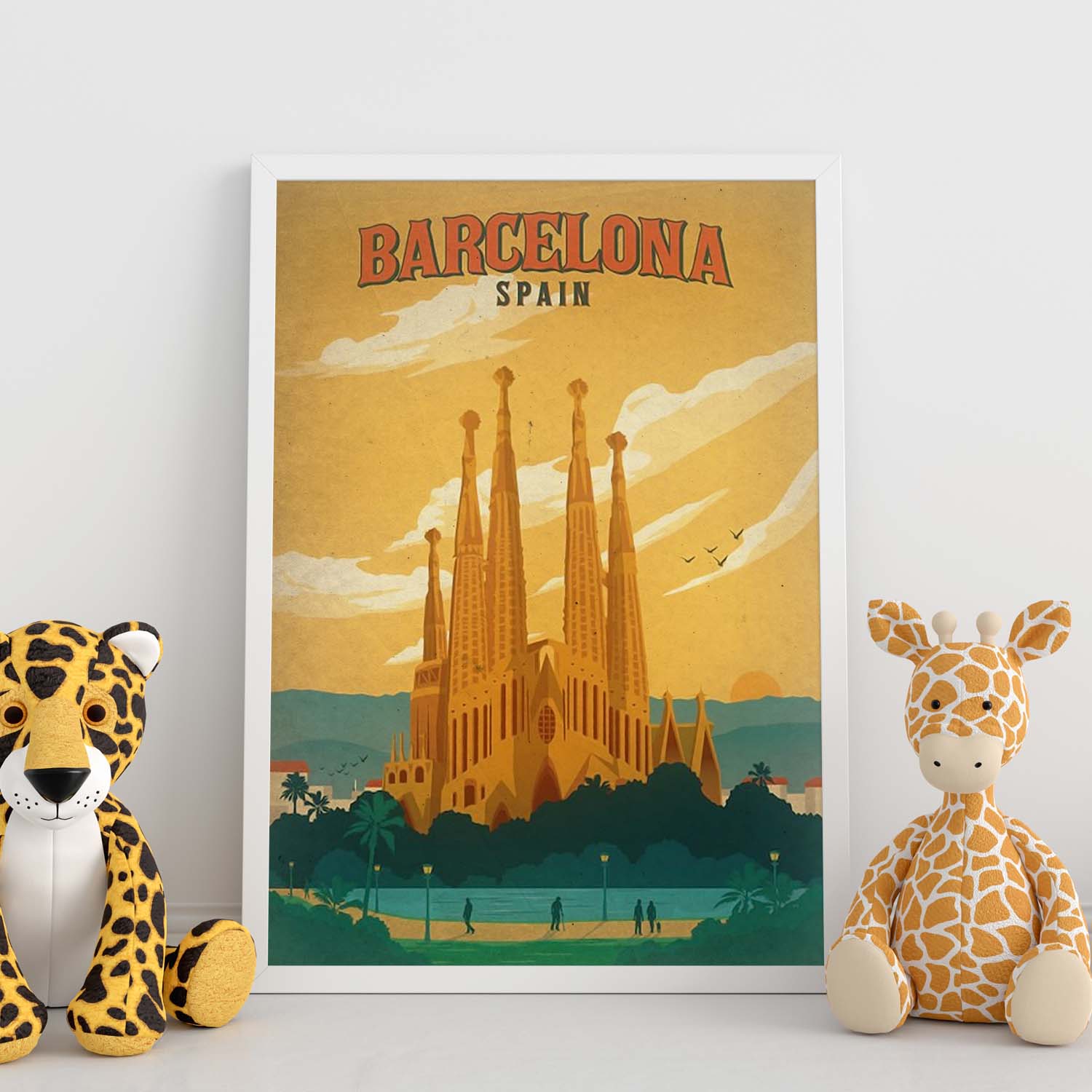 Poster vintage de Barcelona. con imágenes vintage y de publicidad antigua.-Artwork-Nacnic-Nacnic Estudio SL