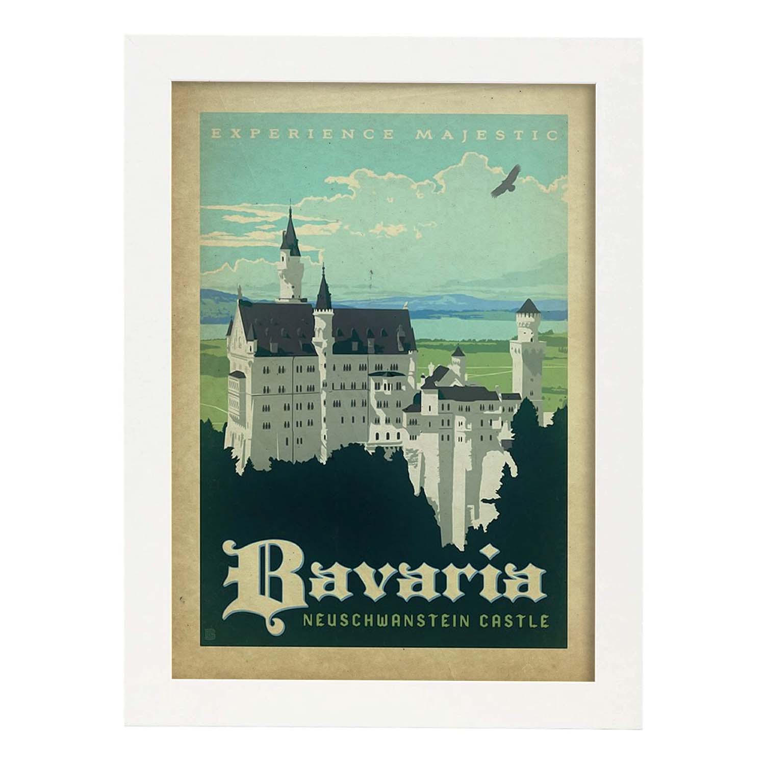 Poster vintage de Bavaria. con imágenes vintage y de publicidad antigua.-Artwork-Nacnic-A3-Marco Blanco-Nacnic Estudio SL