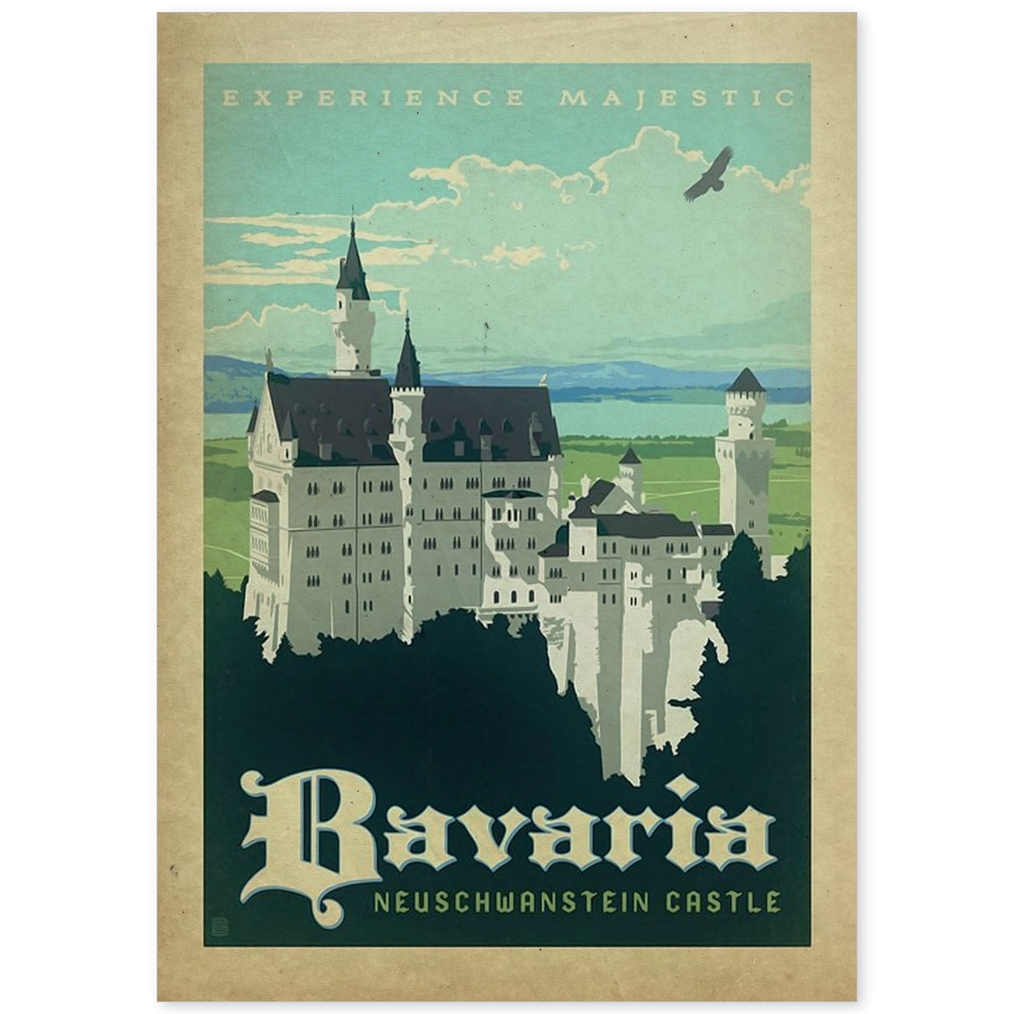 Poster vintage de Bavaria. con imágenes vintage y de publicidad antigua.-Artwork-Nacnic-A4-Sin marco-Nacnic Estudio SL