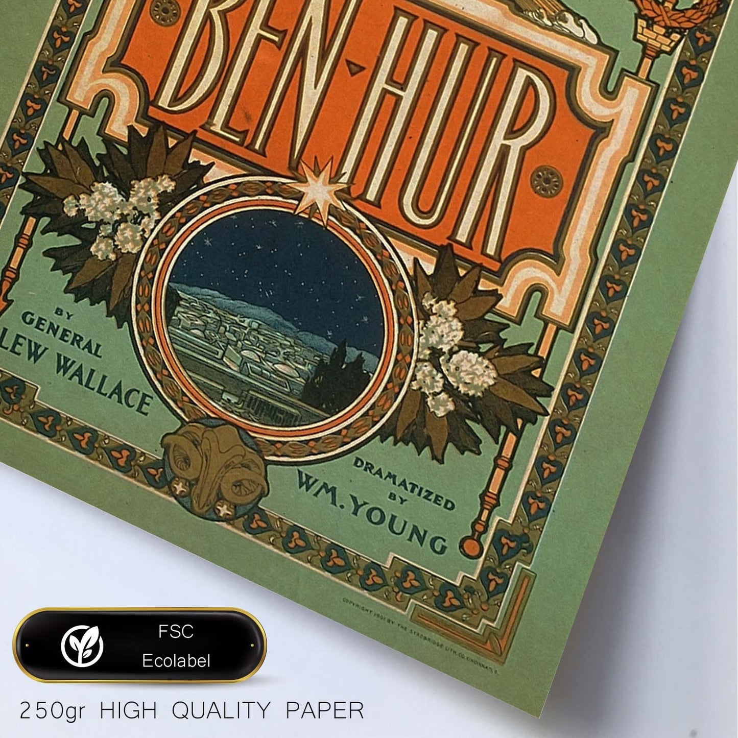 Poster vintage de Ben Hur. con imágenes vintage y de publicidad antigua.-Artwork-Nacnic-Nacnic Estudio SL