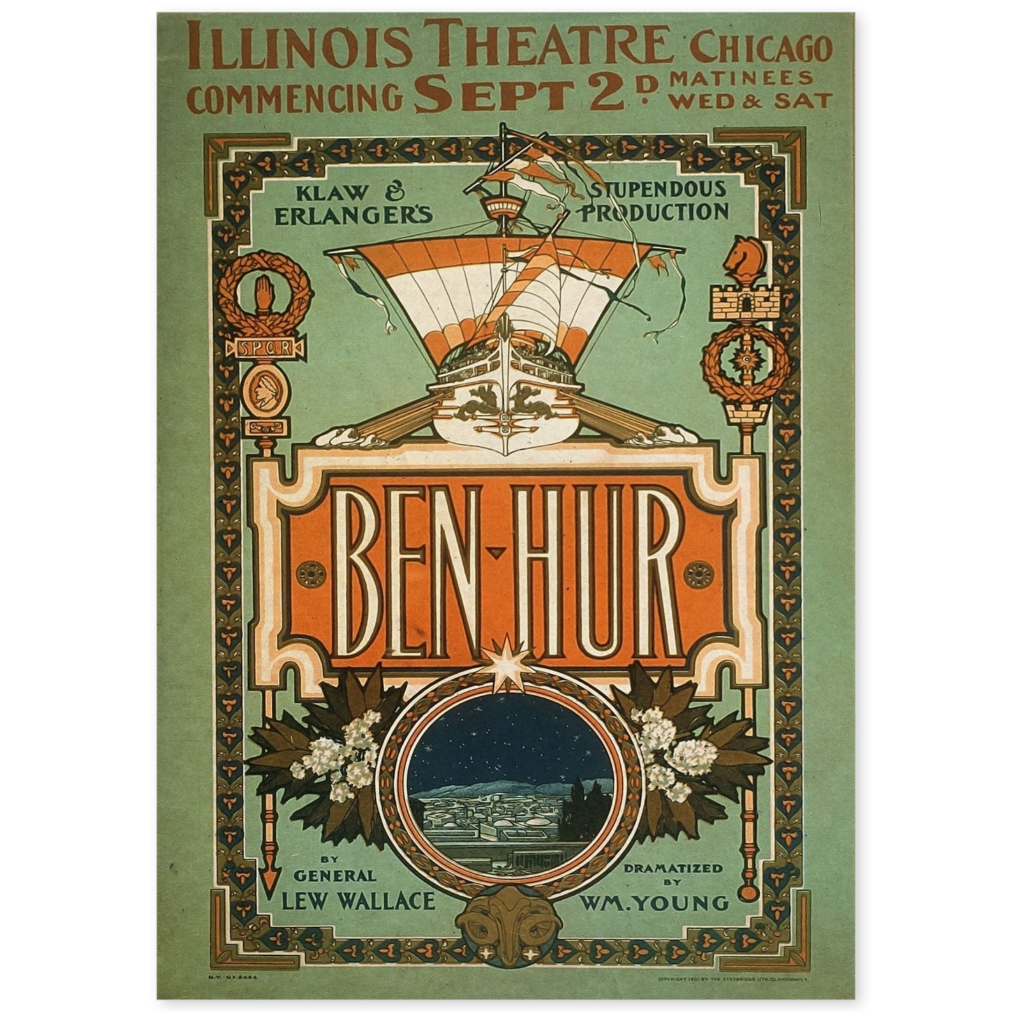 Poster vintage de Ben Hur. con imágenes vintage y de publicidad antigua.-Artwork-Nacnic-A4-Sin marco-Nacnic Estudio SL