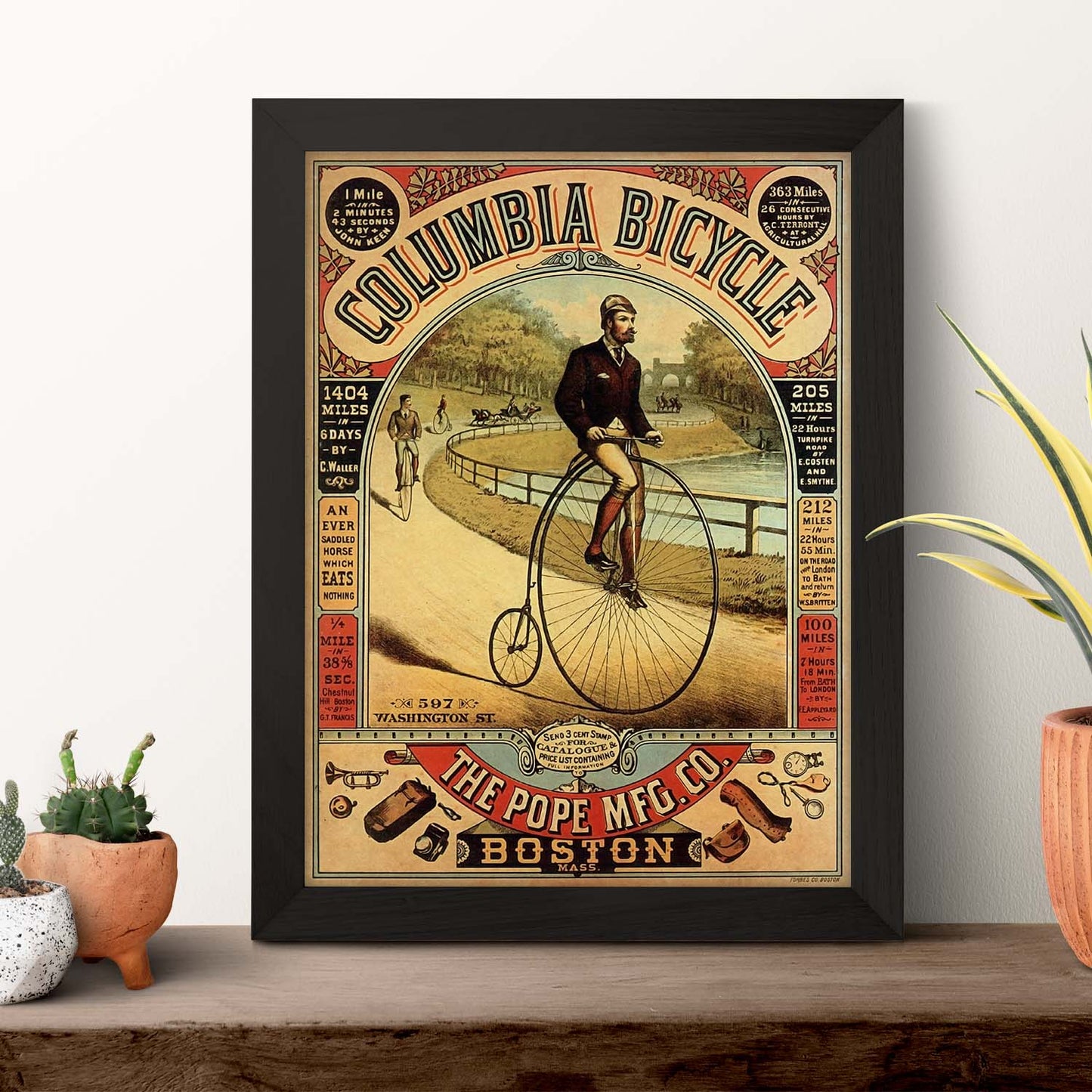 Poster vintage de Bicicleta antigua. con imágenes vintage y de publicidad antigua.-Artwork-Nacnic-Nacnic Estudio SL