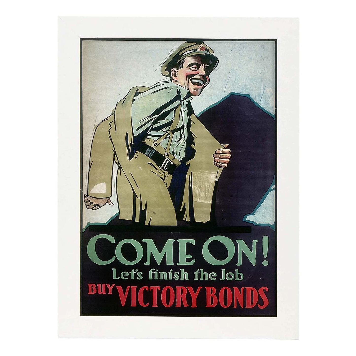 Poster vintage de Bonos de guerra. con imágenes vintage y de publicidad antigua.-Artwork-Nacnic-A3-Marco Blanco-Nacnic Estudio SL