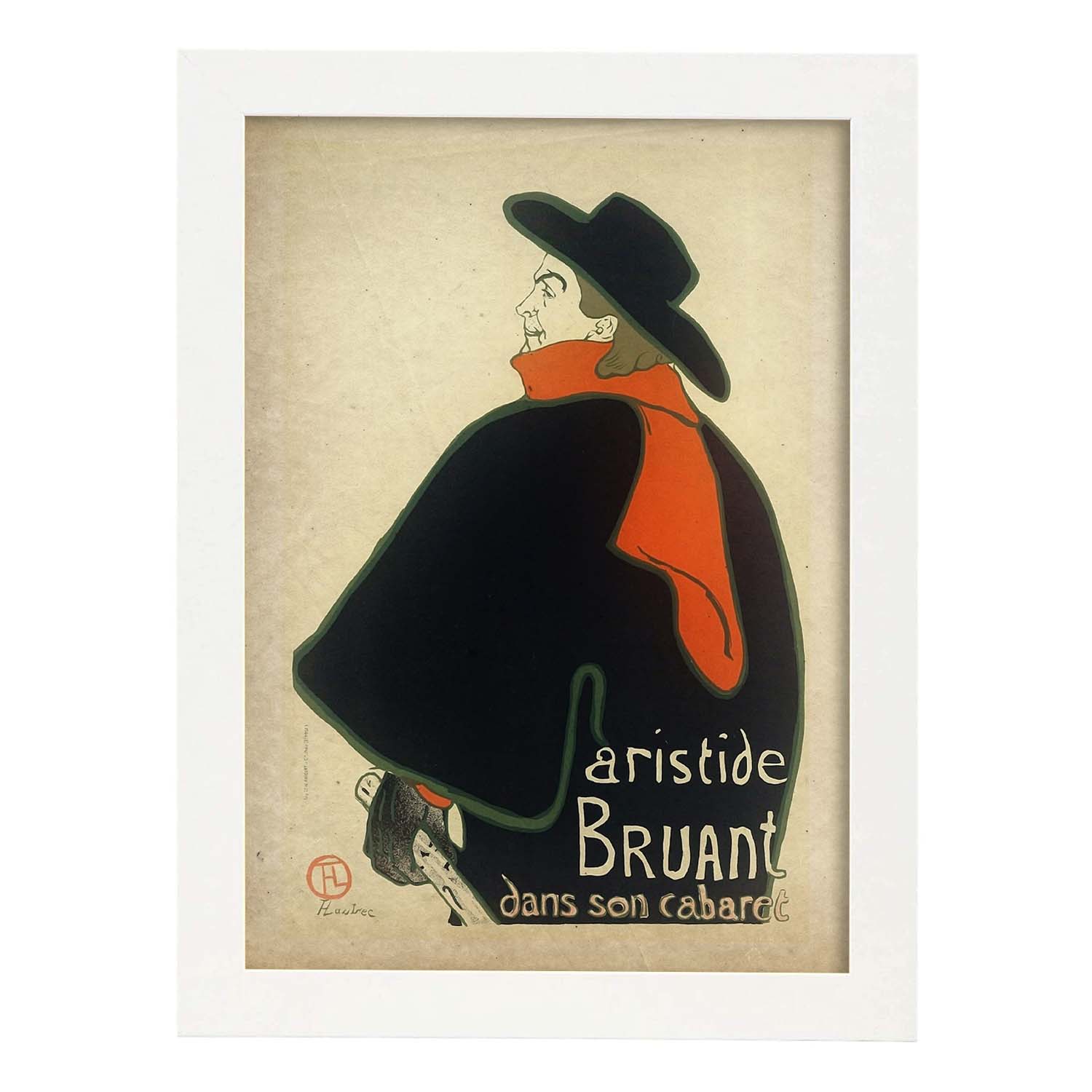 Poster vintage de Bruant. con imágenes vintage y de publicidad antigua.-Artwork-Nacnic-A3-Marco Blanco-Nacnic Estudio SL
