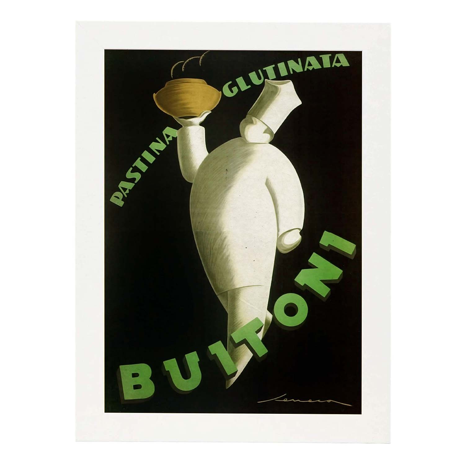 Poster vintage de Buitoni. con imágenes vintage y de publicidad antigua.-Artwork-Nacnic-A3-Marco Blanco-Nacnic Estudio SL