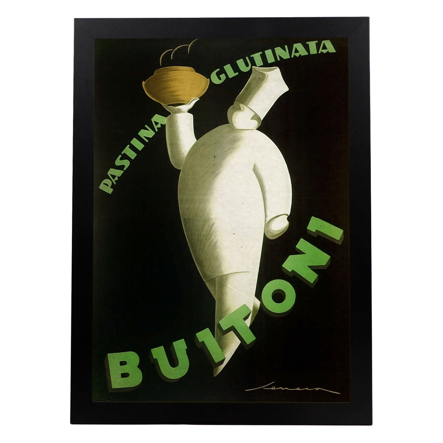 Poster vintage de Buitoni. con imágenes vintage y de publicidad antigua.-Artwork-Nacnic-A3-Marco Negro-Nacnic Estudio SL