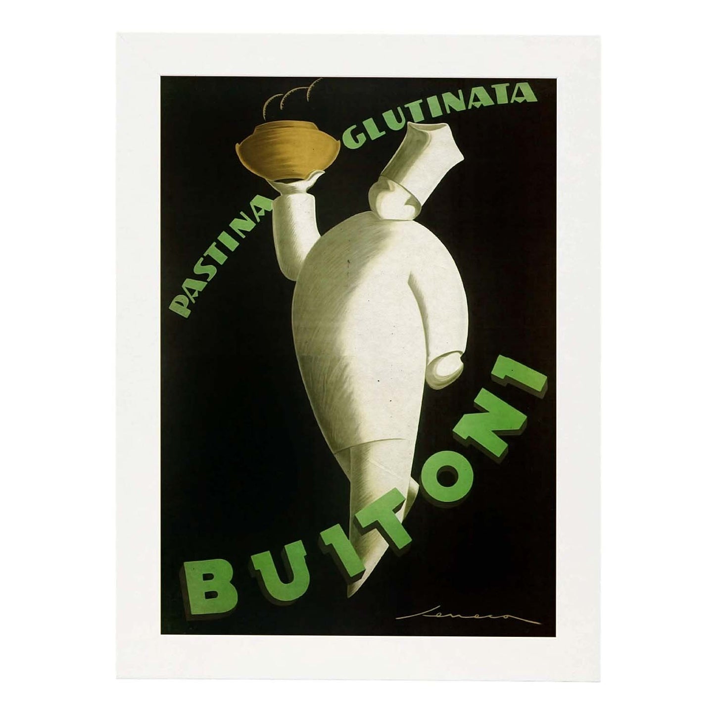 Poster vintage de Buitoni. con imágenes vintage y de publicidad antigua.-Artwork-Nacnic-A4-Marco Blanco-Nacnic Estudio SL