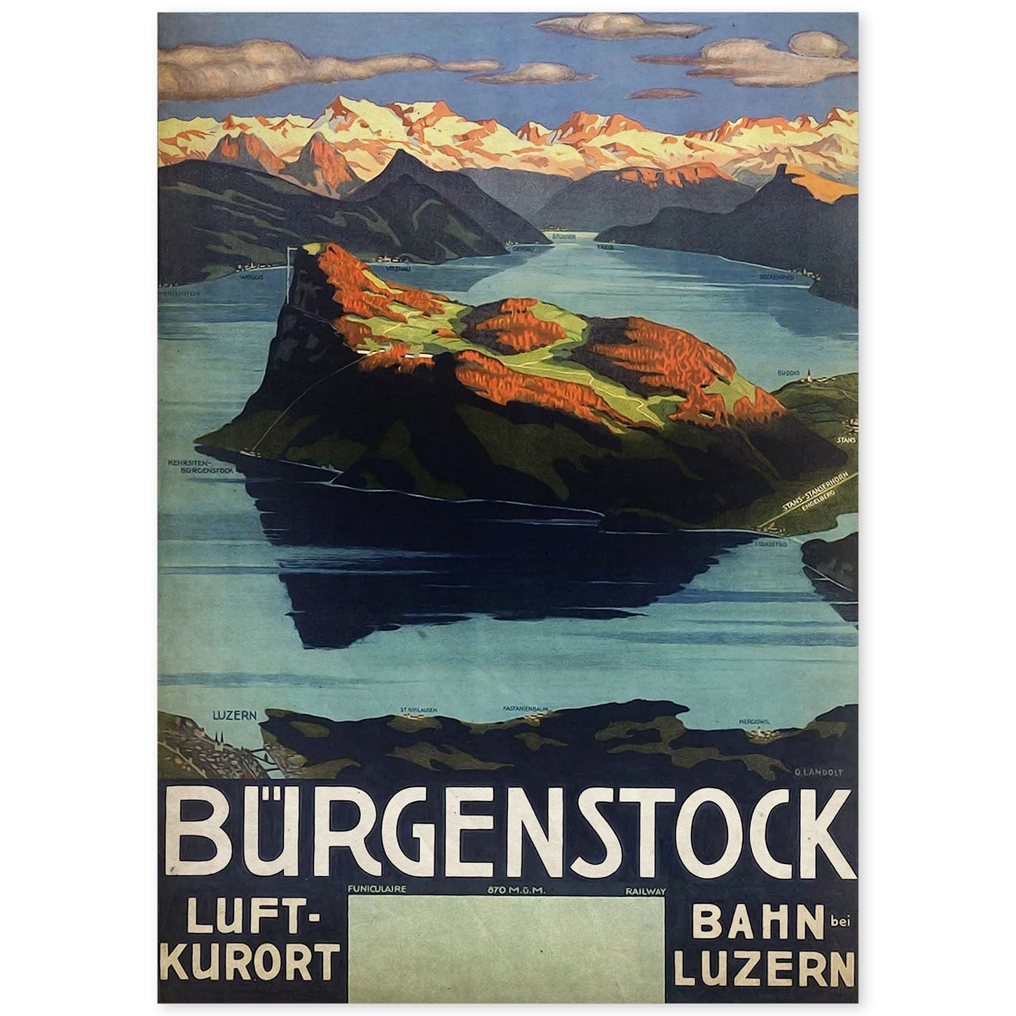 Poster vintage de Burgenstock. con imágenes vintage y de publicidad antigua.-Artwork-Nacnic-A4-Sin marco-Nacnic Estudio SL