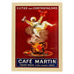 Poster vintage de Café Martin. con imágenes vintage y de publicidad antigua.-Artwork-Nacnic-A3-Marco Madera clara-Nacnic Estudio SL