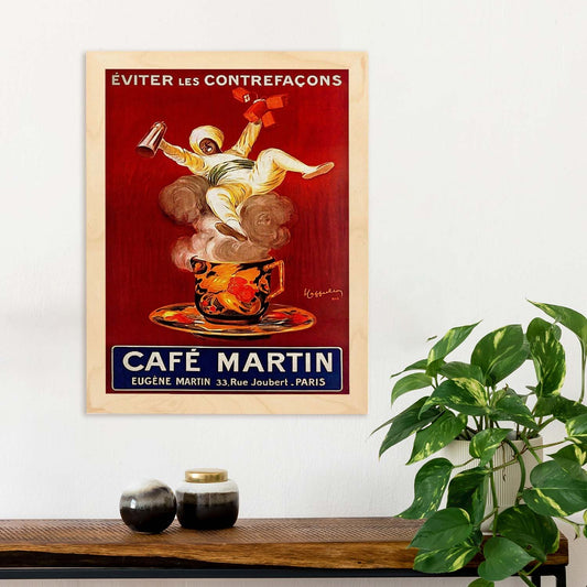 Poster vintage de Café Martin. con imágenes vintage y de publicidad antigua.-Artwork-Nacnic-Nacnic Estudio SL