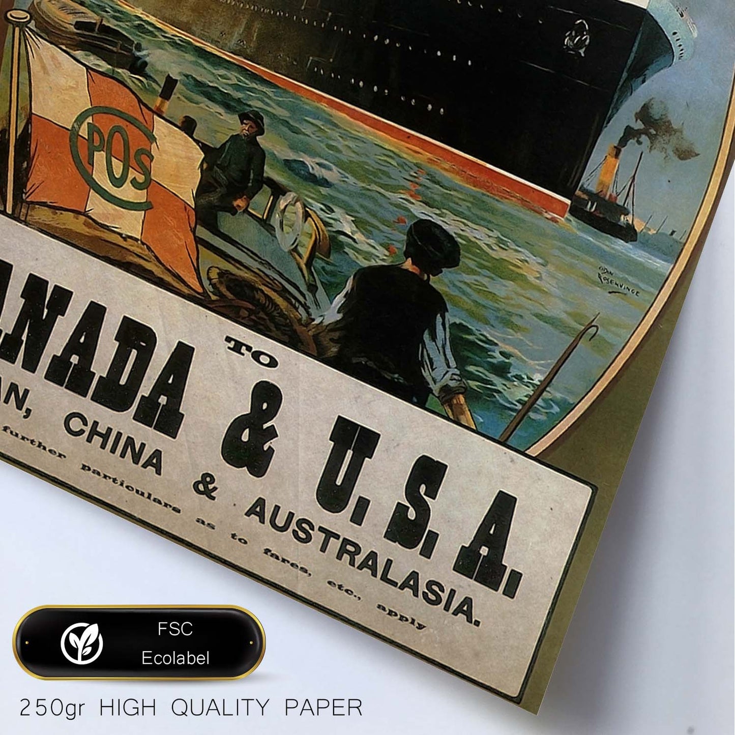 Poster vintage de Canada y USA. con imágenes vintage y de publicidad antigua.-Artwork-Nacnic-Nacnic Estudio SL