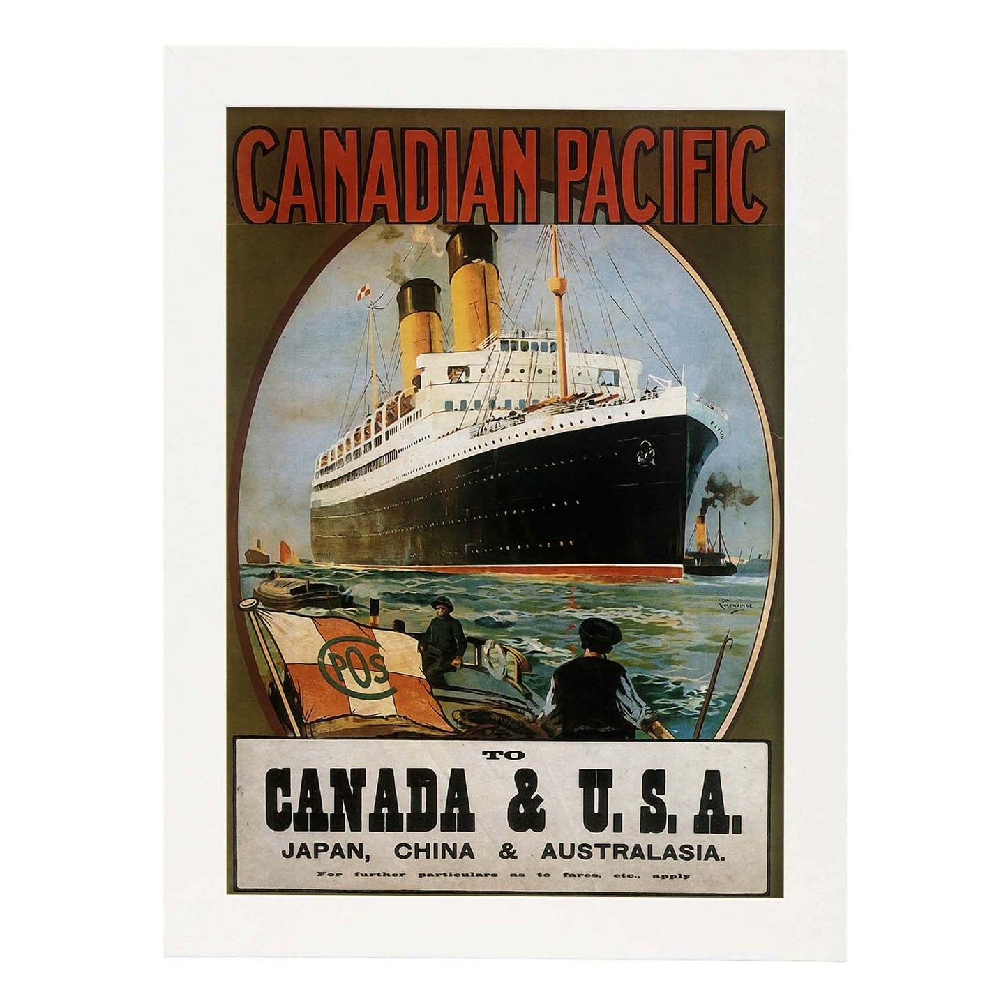 Poster vintage de Canada y USA. con imágenes vintage y de publicidad antigua.-Artwork-Nacnic-A3-Marco Blanco-Nacnic Estudio SL