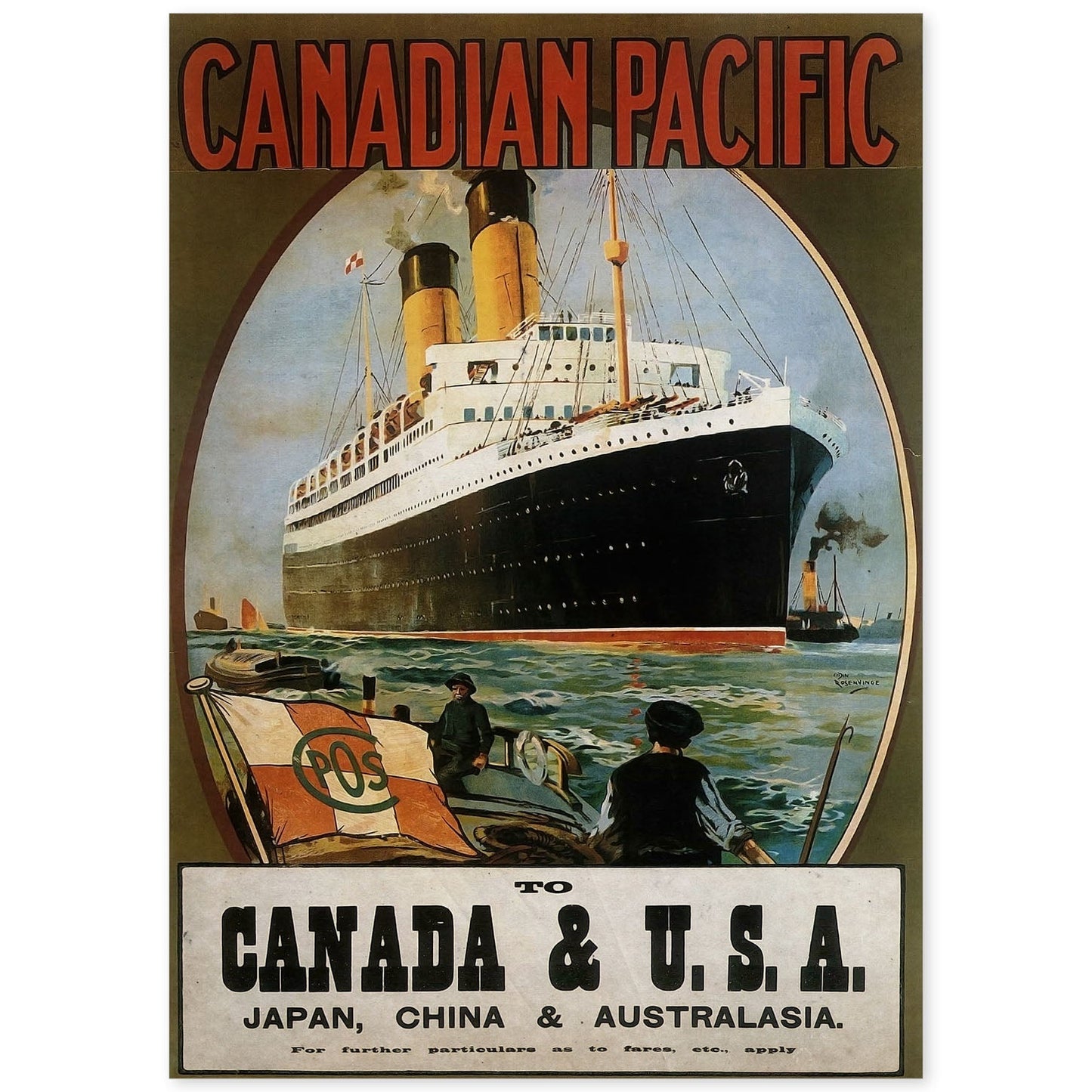 Poster vintage de Canada y USA. con imágenes vintage y de publicidad antigua.-Artwork-Nacnic-A4-Sin marco-Nacnic Estudio SL