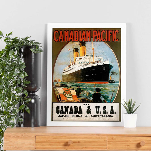 Poster vintage de Canada y USA. con imágenes vintage y de publicidad antigua.-Artwork-Nacnic-Nacnic Estudio SL