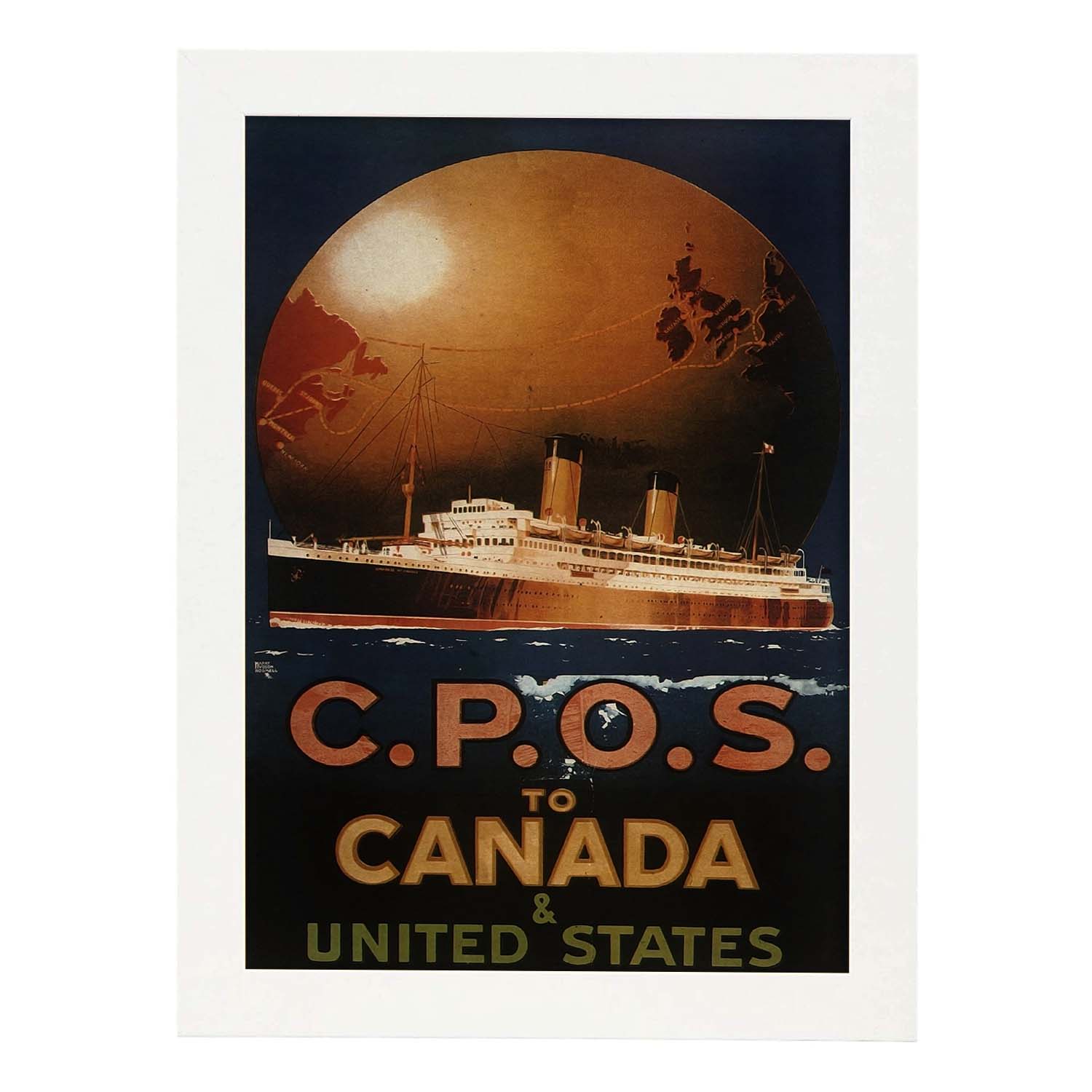 Poster vintage de Canada. con imágenes vintage y de publicidad antigua.-Artwork-Nacnic-A3-Marco Blanco-Nacnic Estudio SL