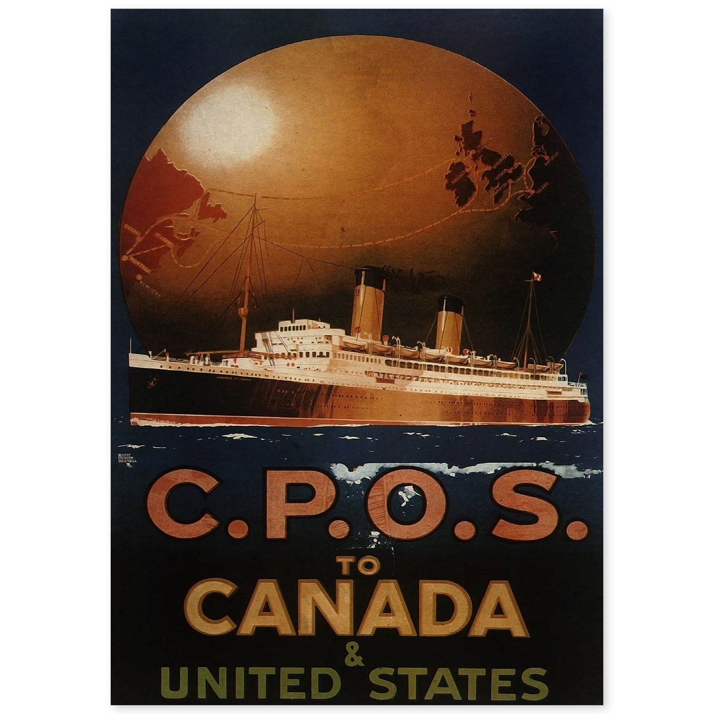 Poster vintage de Canada. con imágenes vintage y de publicidad antigua.-Artwork-Nacnic-A4-Sin marco-Nacnic Estudio SL
