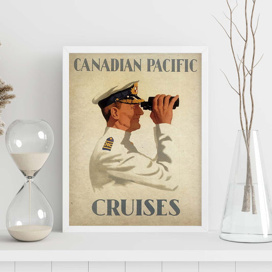 Poster vintage de Capitan de barco. con imágenes vintage y de publicidad antigua.-Artwork-Nacnic-Nacnic Estudio SL