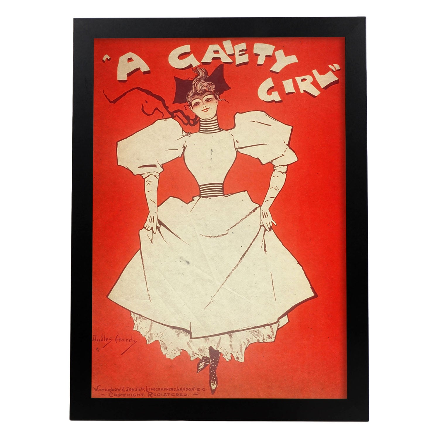 Poster vintage de Chica con vestido. con imágenes vintage y de publicidad antigua.-Artwork-Nacnic-A3-Marco Negro-Nacnic Estudio SL