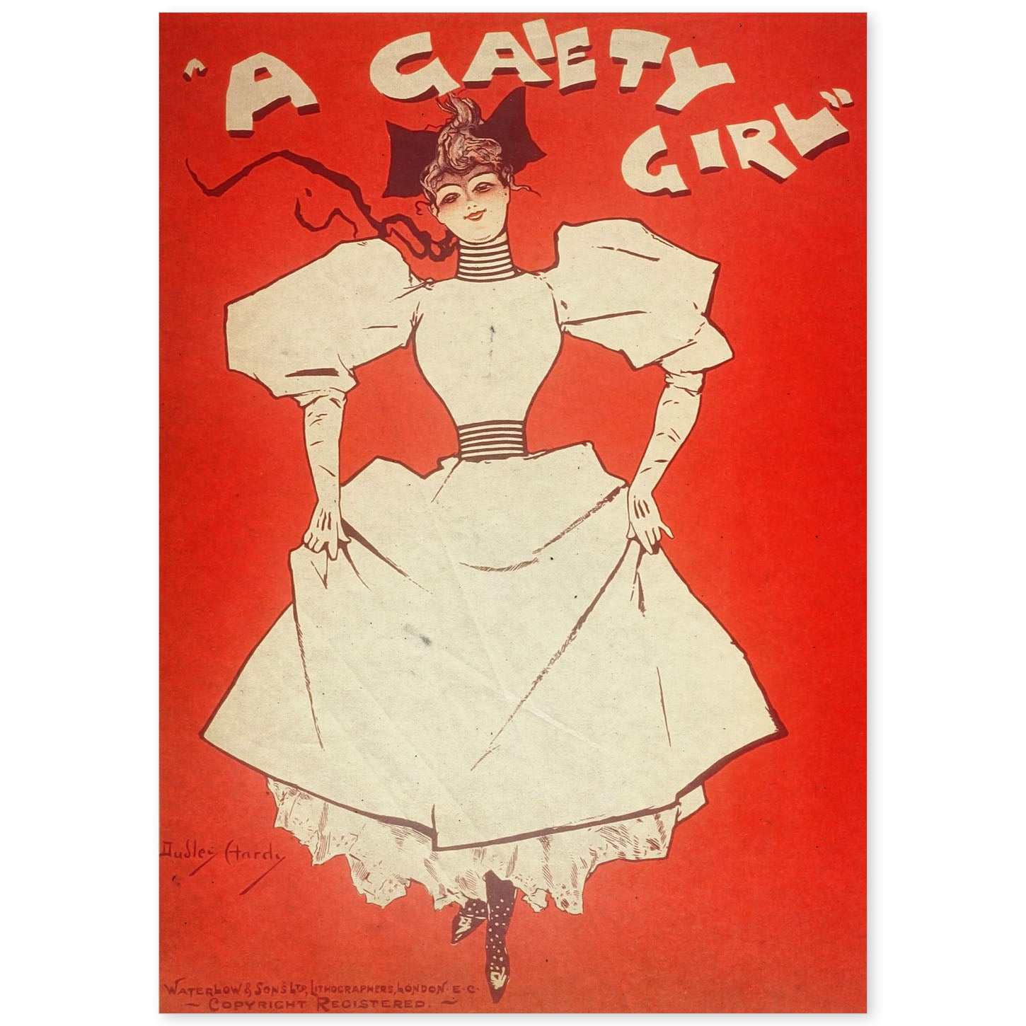 Poster vintage de Chica con vestido. con imágenes vintage y de publicidad antigua.-Artwork-Nacnic-A4-Sin marco-Nacnic Estudio SL