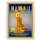 Poster vintage de Chica Hawaiana. con imágenes vintage y de publicidad antigua.-Artwork-Nacnic-A4-Marco Madera clara-Nacnic Estudio SL