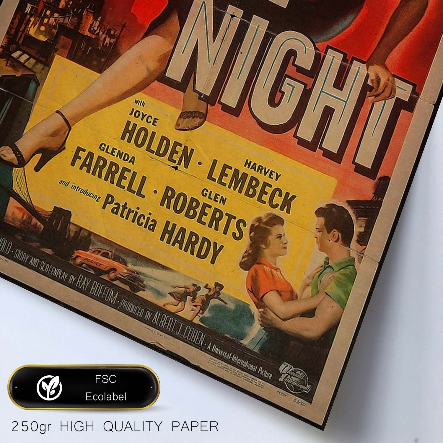 Poster vintage de Chicas de la noche. con imágenes vintage y de publicidad antigua.-Artwork-Nacnic-Nacnic Estudio SL
