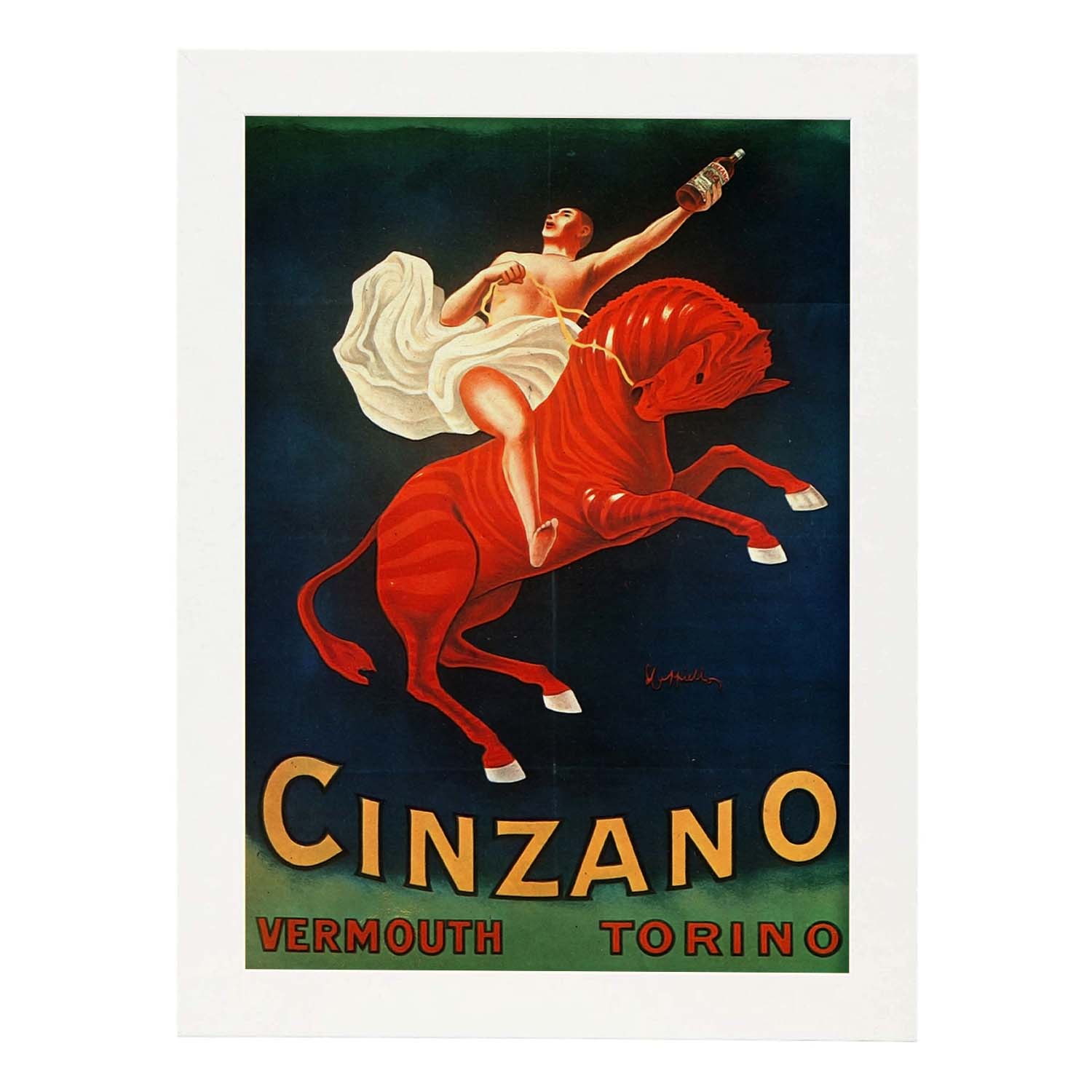 Poster vintage de Cinzano. con imágenes vintage y de publicidad antigua.-Artwork-Nacnic-A3-Marco Blanco-Nacnic Estudio SL