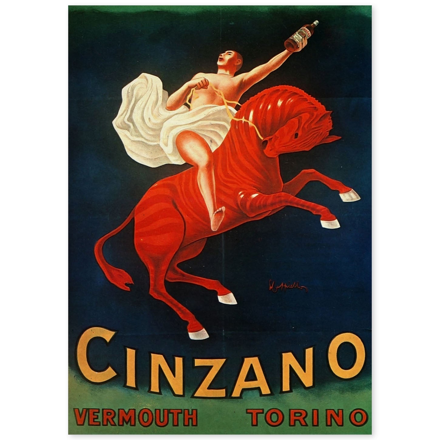 Poster vintage de Cinzano. con imágenes vintage y de publicidad antigua.-Artwork-Nacnic-A4-Sin marco-Nacnic Estudio SL