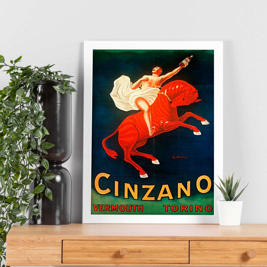 Poster vintage de Cinzano. con imágenes vintage y de publicidad antigua.-Artwork-Nacnic-Nacnic Estudio SL