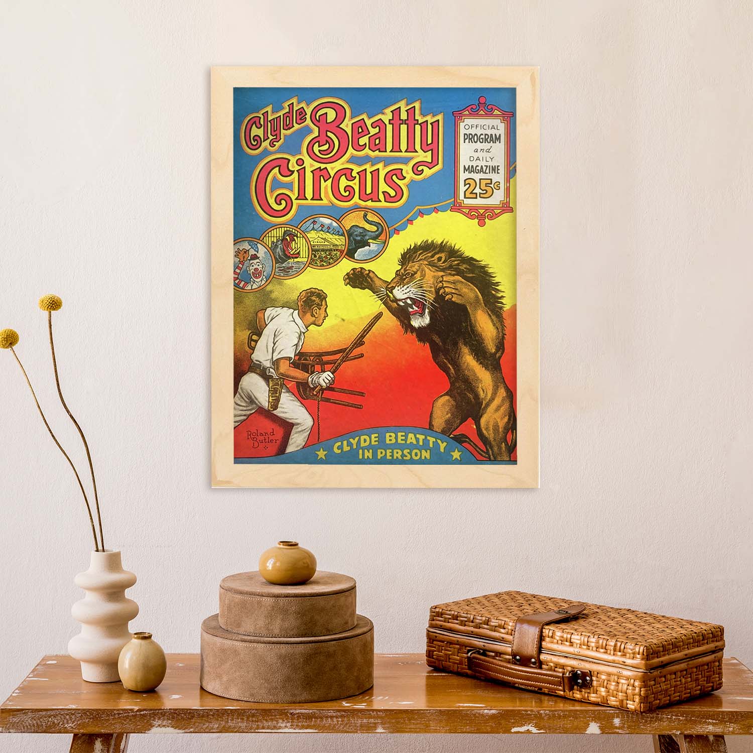 Poster vintage de Circo con leones. con imágenes vintage y de publicidad antigua.-Artwork-Nacnic-Nacnic Estudio SL
