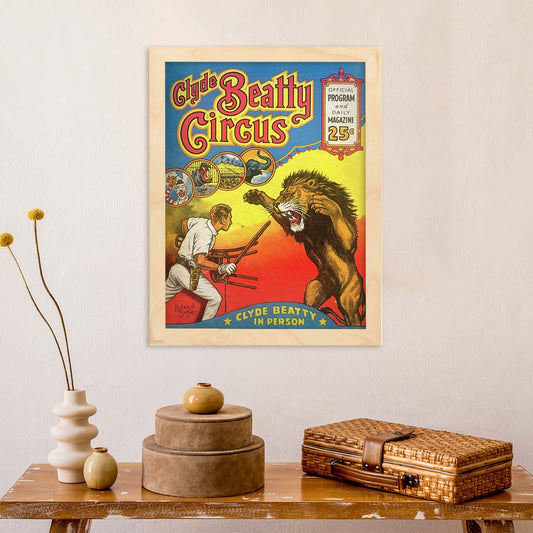 Poster vintage de Circo con leones. con imágenes vintage y de publicidad antigua.-Artwork-Nacnic-Nacnic Estudio SL