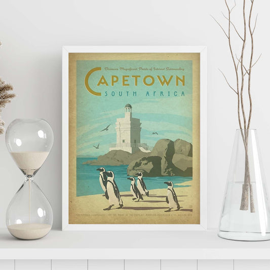 Poster vintage de Ciudad del Cabo. con imágenes vintage y de publicidad antigua.-Artwork-Nacnic-Nacnic Estudio SL