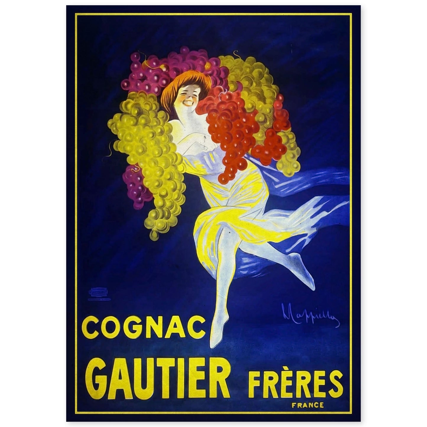 Poster vintage de Coñac Gautier. con imágenes vintage y de publicidad antigua.-Artwork-Nacnic-A4-Sin marco-Nacnic Estudio SL