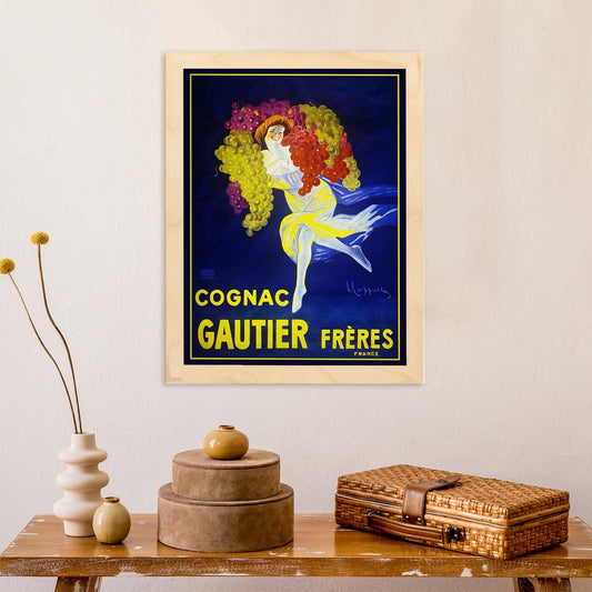 Poster vintage de Coñac Gautier. con imágenes vintage y de publicidad antigua.-Artwork-Nacnic-Nacnic Estudio SL