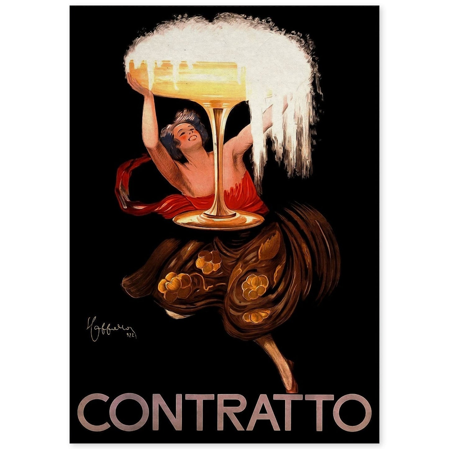 Poster vintage de Contratto. con imágenes vintage y de publicidad antigua.-Artwork-Nacnic-A4-Sin marco-Nacnic Estudio SL