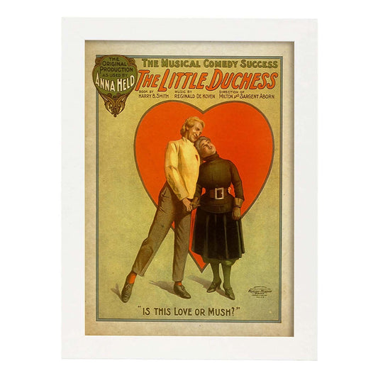 Poster vintage de Corazon. con imágenes vintage y de publicidad antigua.-Artwork-Nacnic-A4-Marco Blanco-Nacnic Estudio SL