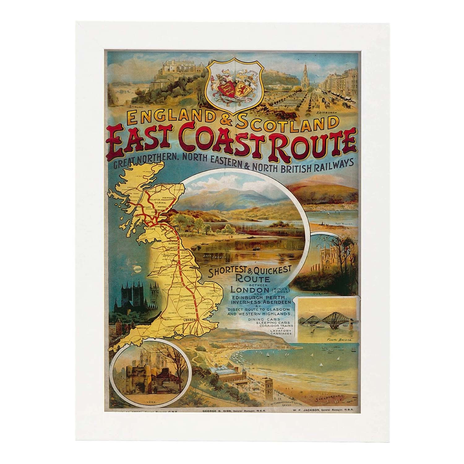Poster vintage de Costa este. con imágenes vintage y de publicidad antigua.-Artwork-Nacnic-A3-Marco Blanco-Nacnic Estudio SL