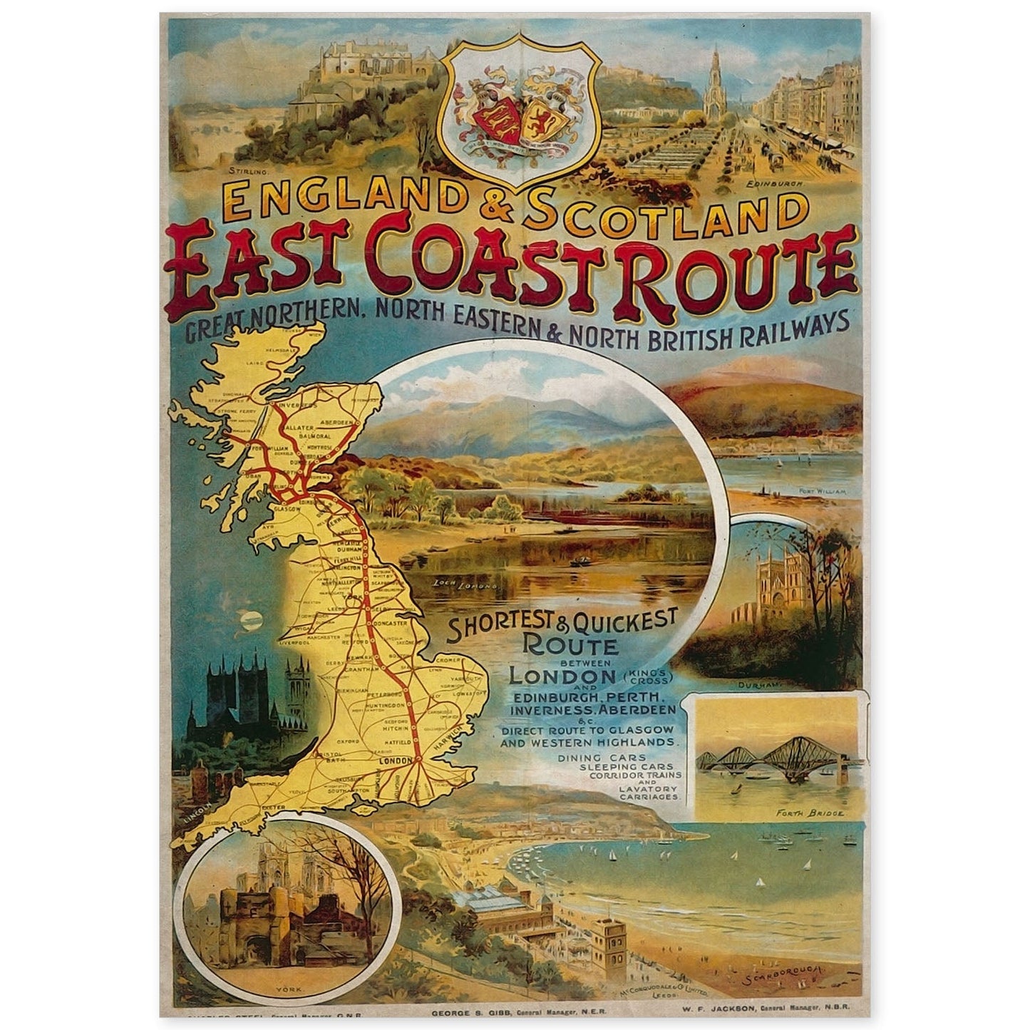 Poster vintage de Costa este. con imágenes vintage y de publicidad antigua.-Artwork-Nacnic-A4-Sin marco-Nacnic Estudio SL