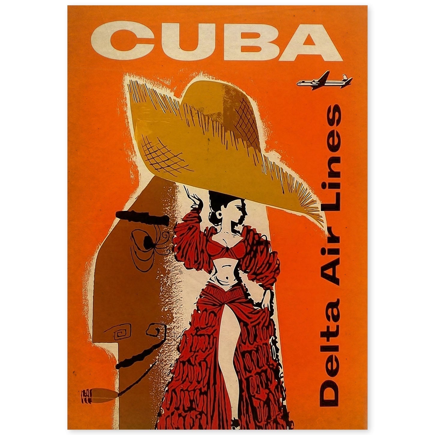 Poster vintage de Cuba. con imágenes vintage y de publicidad antigua.-Artwork-Nacnic-A4-Sin marco-Nacnic Estudio SL