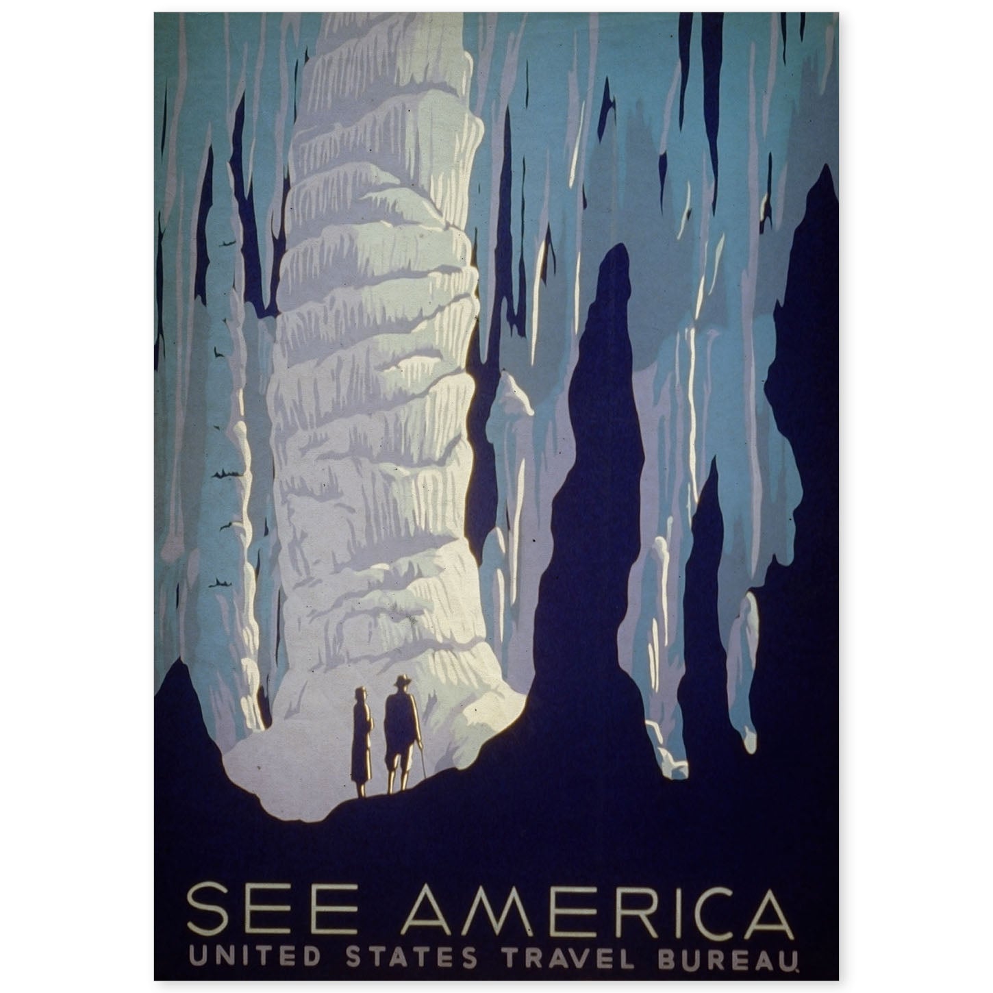 Poster vintage de Descubre America. con imágenes vintage y de publicidad antigua.-Artwork-Nacnic-A4-Sin marco-Nacnic Estudio SL