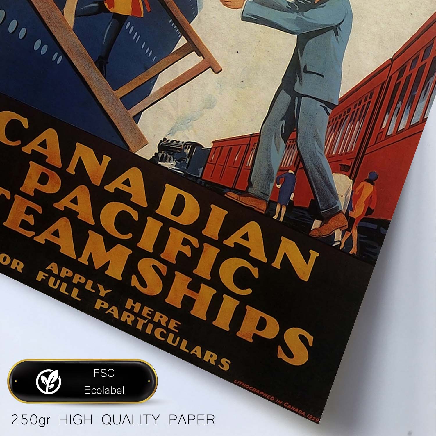 Poster vintage de Desembarcando. con imágenes vintage y de publicidad antigua.-Artwork-Nacnic-Nacnic Estudio SL