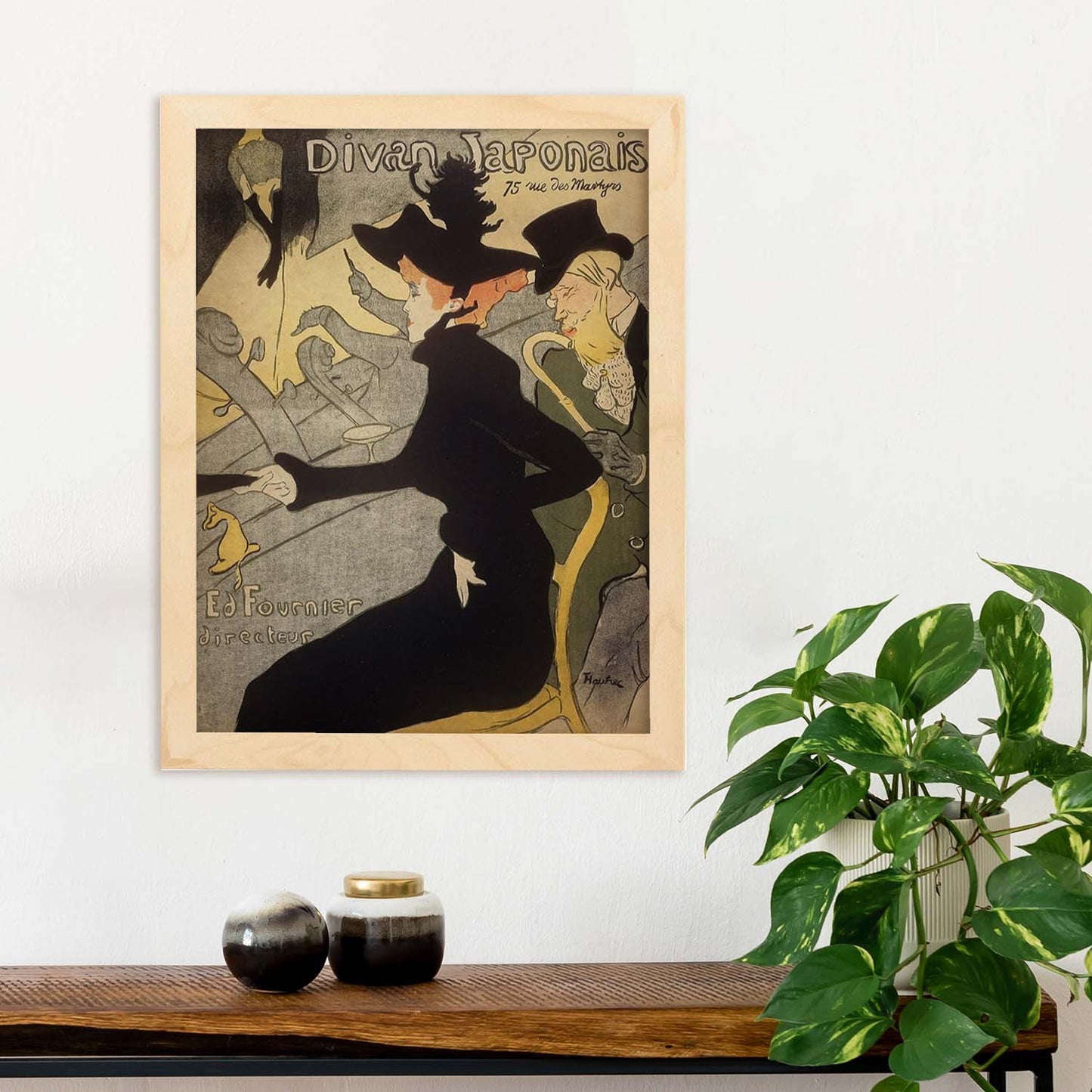 Poster vintage de Diván japonés. con imágenes vintage y de publicidad antigua.-Artwork-Nacnic-Nacnic Estudio SL