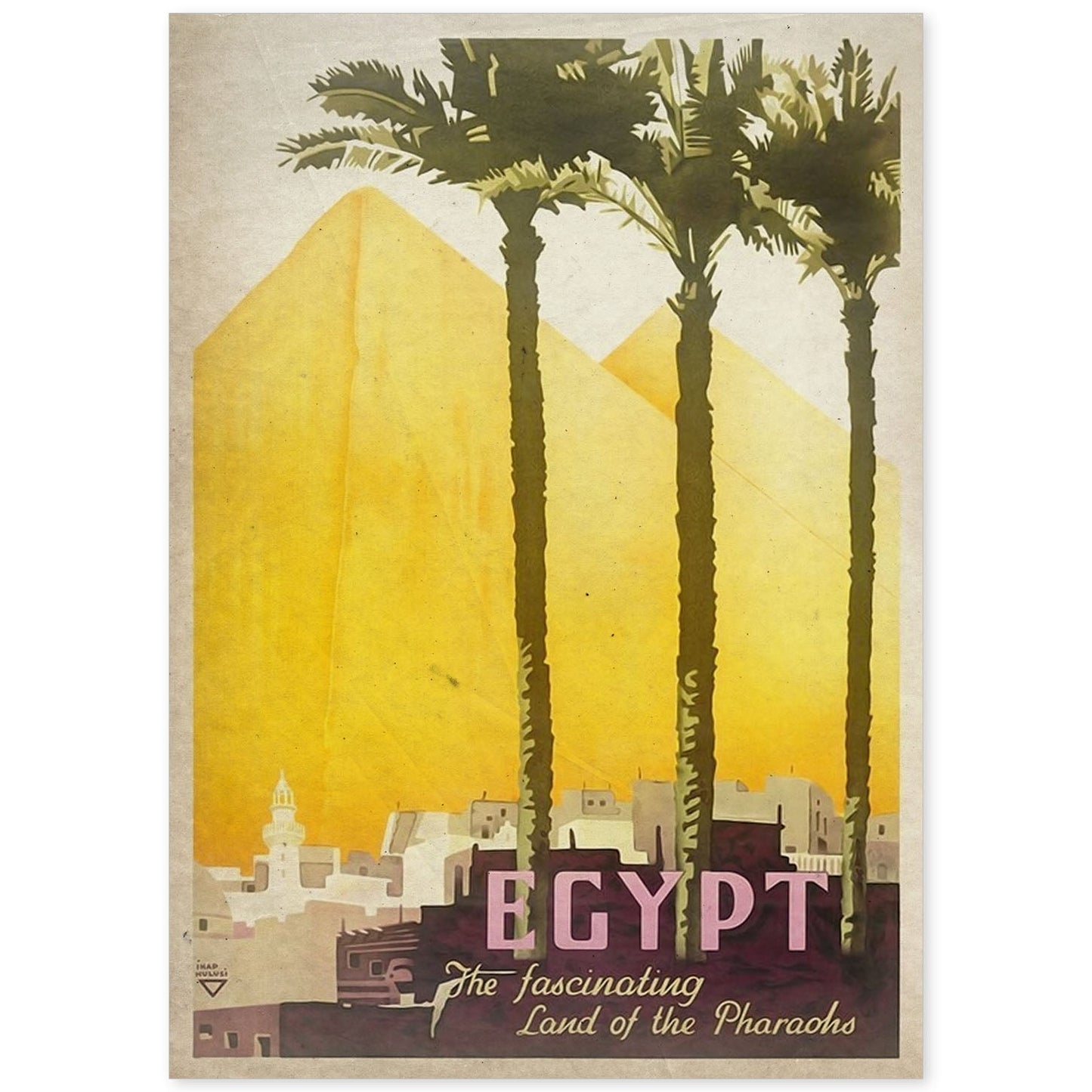 Poster vintage de Egipto. con imágenes vintage y de publicidad antigua.-Artwork-Nacnic-A4-Sin marco-Nacnic Estudio SL