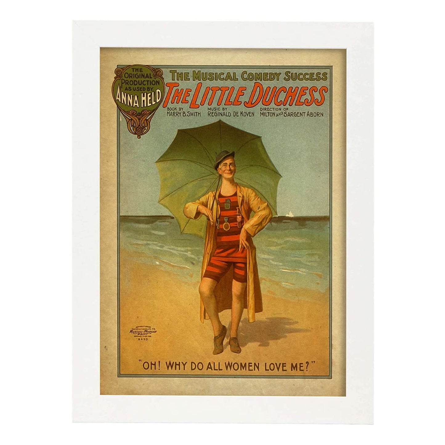 Poster vintage de En la playa. con imágenes vintage y de publicidad antigua.-Artwork-Nacnic-A3-Marco Blanco-Nacnic Estudio SL
