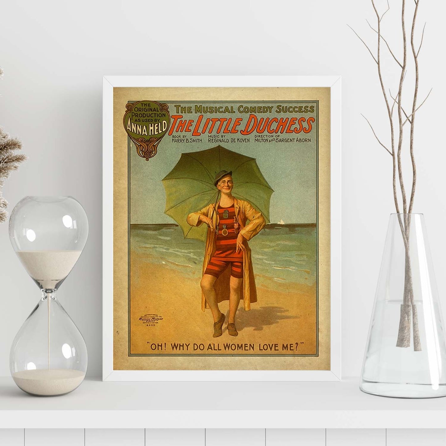 Poster vintage de En la playa. con imágenes vintage y de publicidad antigua.-Artwork-Nacnic-Nacnic Estudio SL